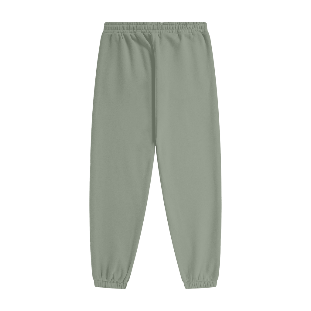Vidal Unisex White Print Heavyweight Fleece Joggers