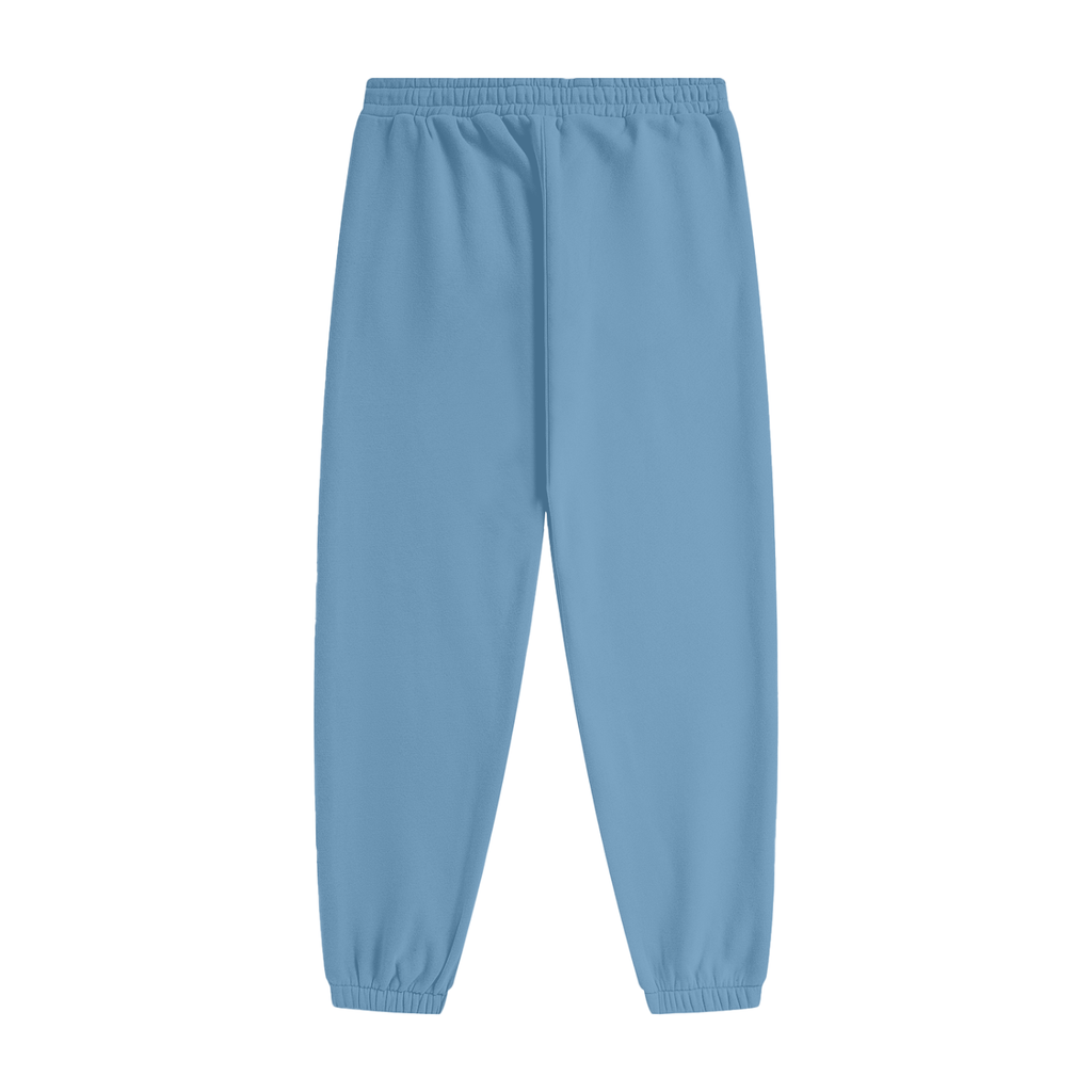 Vidal Unisex White Print Heavyweight Fleece Joggers