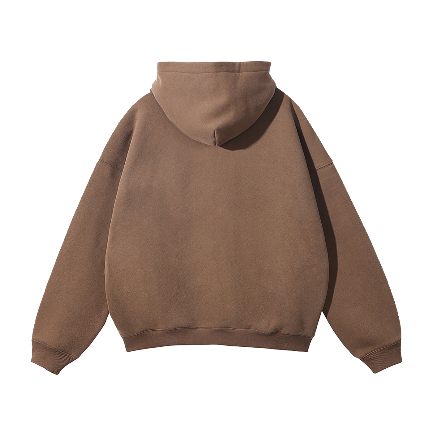 Vidal Oversize Fleeced Hoodie Front Only Print White