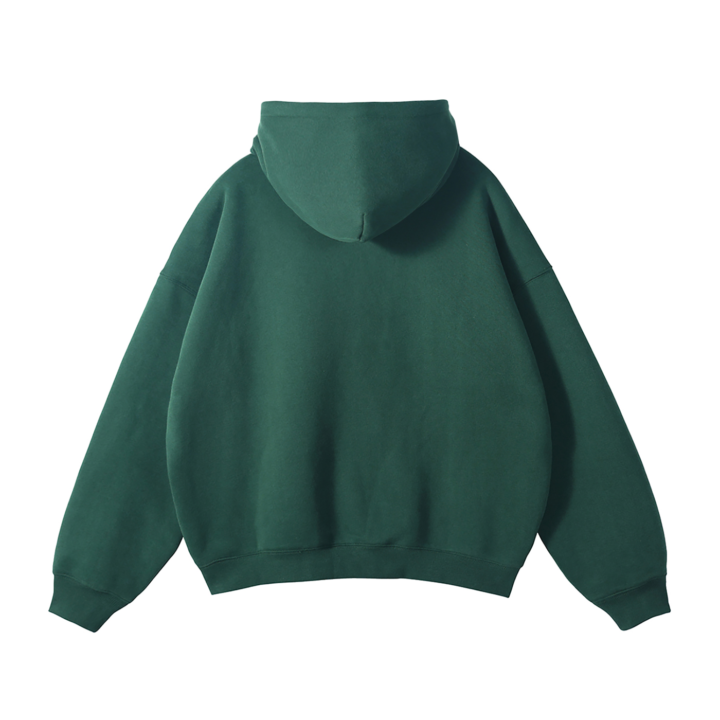 Vidal Oversize Fleeced Hoodie Front Only Print White