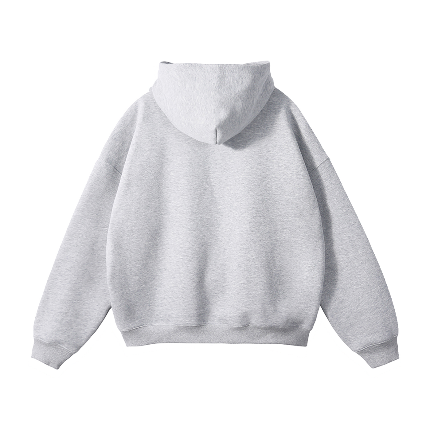 Vidal Oversize Fleeced Hoodie Front Only Print Black