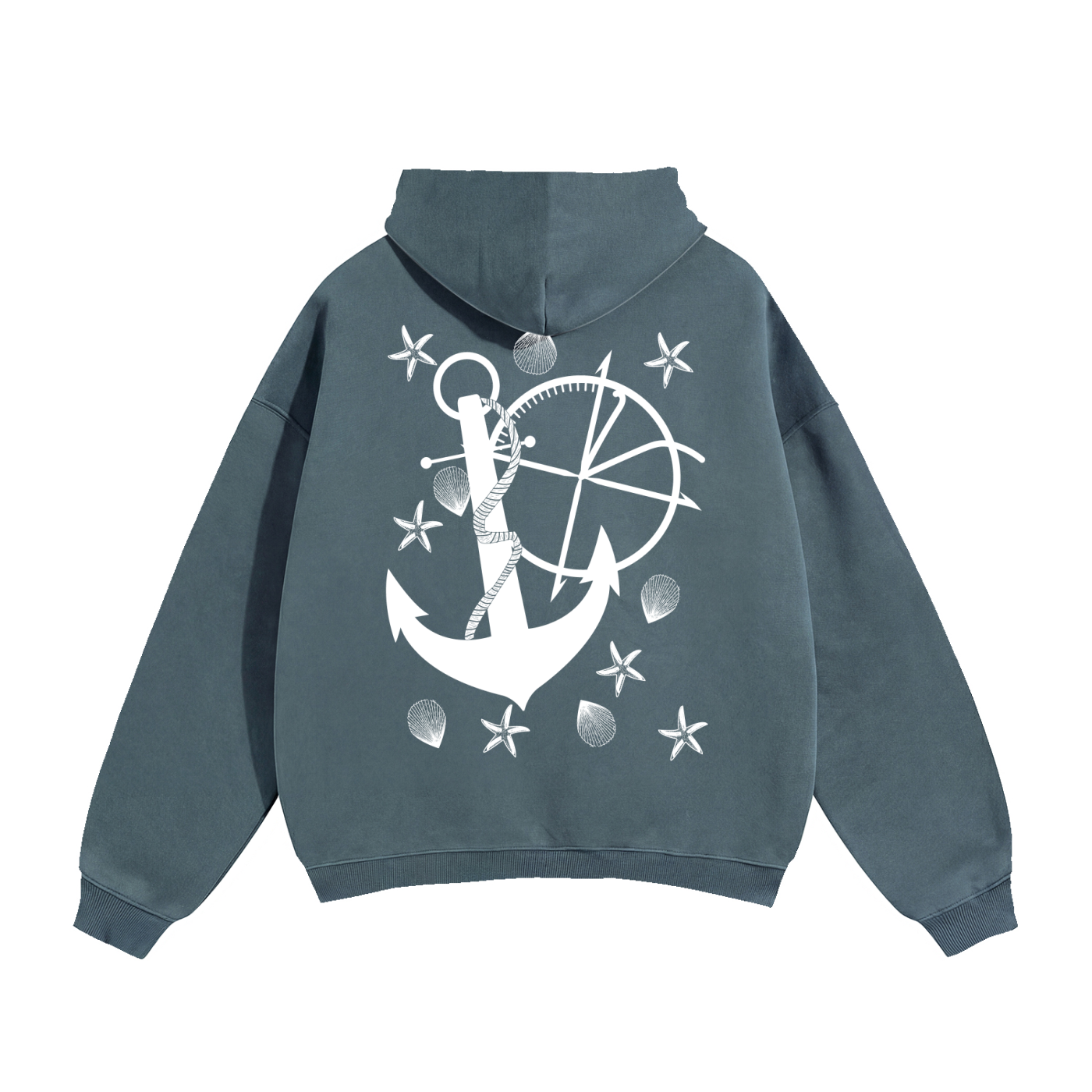 Vidal Anchor Combo Oversize Fleeced Hoodie