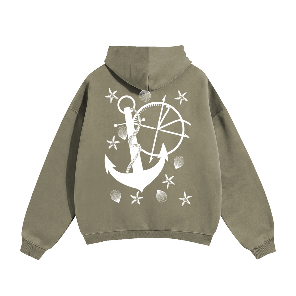 Vidal Anchor Combo Oversize Fleeced Hoodie