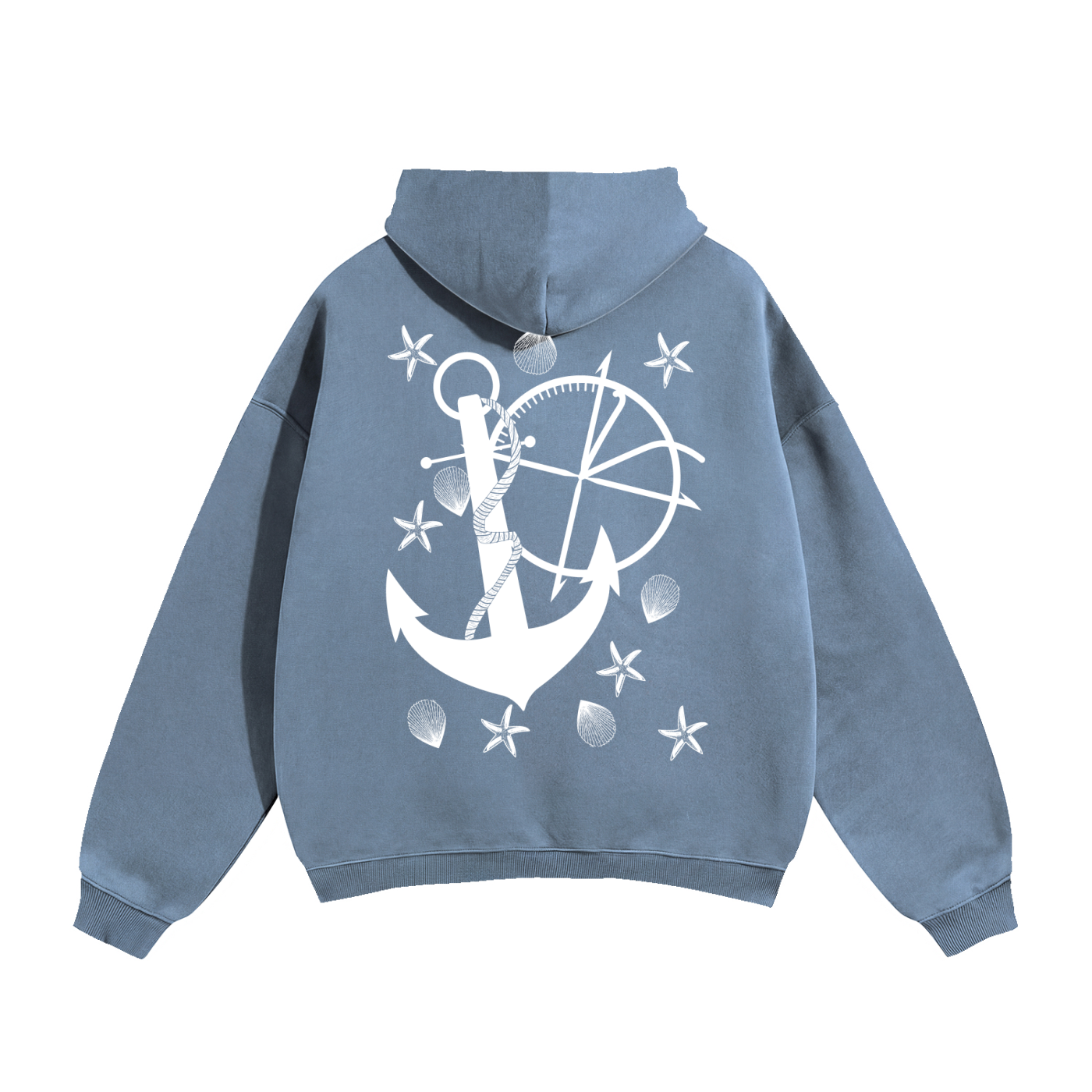Vidal Anchor Combo Oversize Fleeced Hoodie