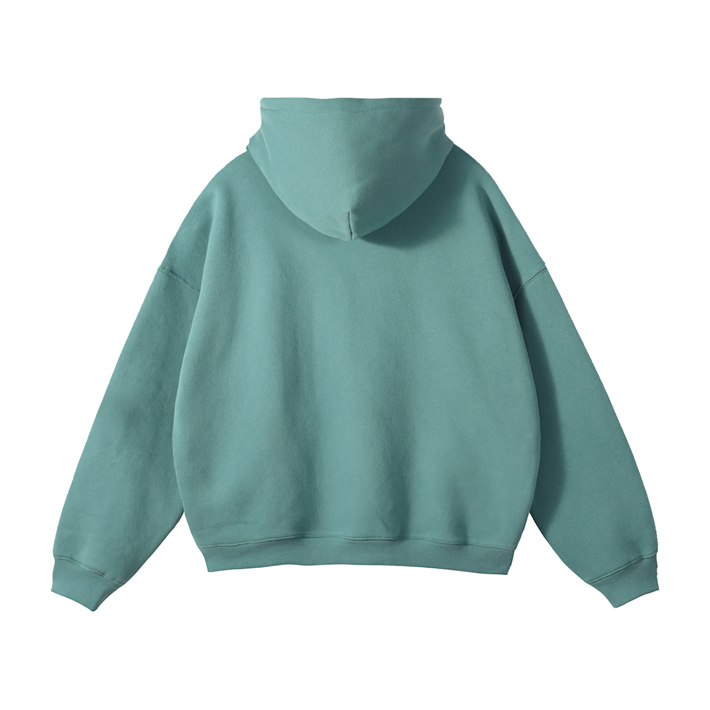 Vidal Oversize Fleeced Hoodie Front Only Print White