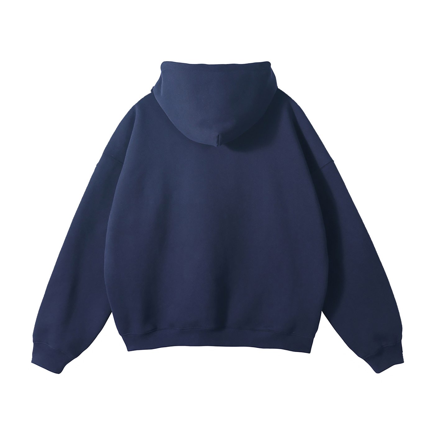 Vidal Oversize Fleeced Hoodie Front Only Print White
